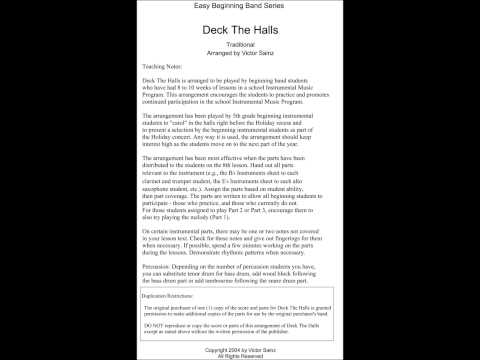 Easy Beginning Band Series - Deck The Halls