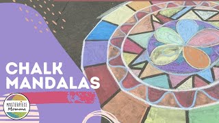 Sidewalk Chalk Mandalas Art Lesson for Kids