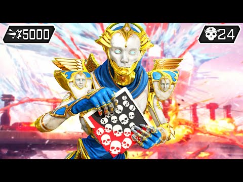 INSANE REVENANT 24 KILLS & 5000 DAMAGE (Apex Legends Gameplay)