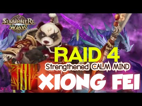 SUMMONERS WAR: XIONG FEI strengthened CALM MIND R4 Team Xiong Fei Talc Raoq Kro Xiao Lin Chasun