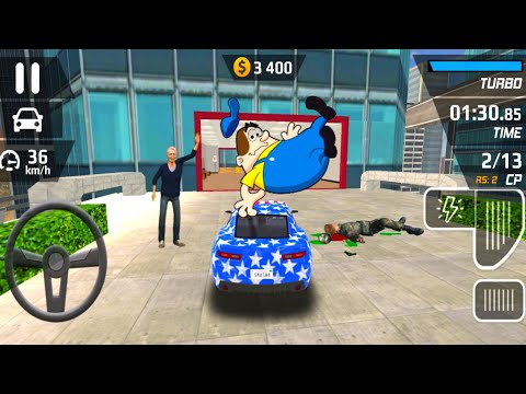 Smash car hit - Car Driving Simulator - American  ramp car  Stunt  mega ramp ep:1
