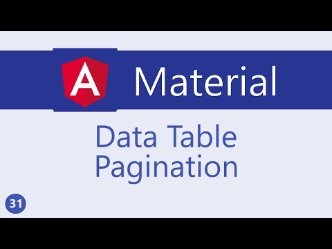 Angular Material Tutorial 31 Data table Pagination