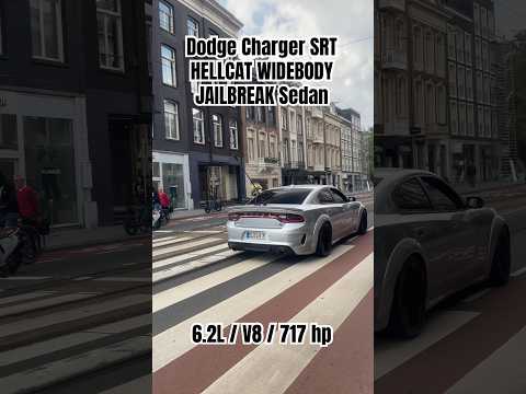 Dodge Charger SRT HELLCAT WIDEBODY JAILBREAK from Germany cruising around in Amsterdam