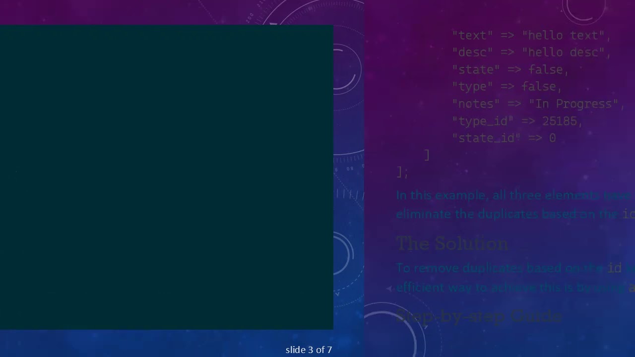 How to Remove Duplicates from a Multi-dimensional Array in PHP Based on the ID