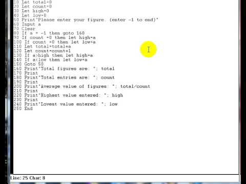BASIC Programming Lesson 26  Simple Statistics