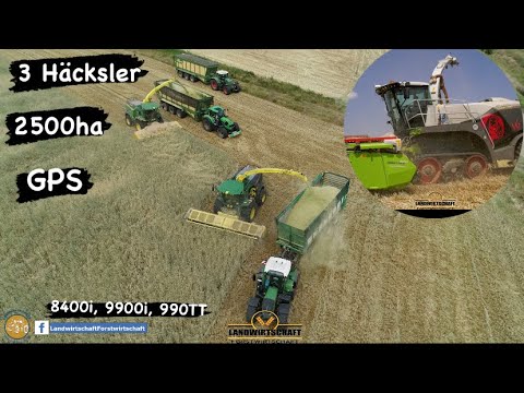 Mehr geht selten... 3 Häcksler & 2500ha GPS! 8400i, 9900i & 990 TT Großeinsatz Ganzpflanzensilage