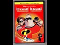Opening To The Incredibles 2005 DVD Both Discs