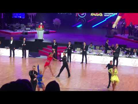 Andrey Kitsun - Anna Oblakova USA, #24, WDC Professional World Championship 10 Dance, Cha