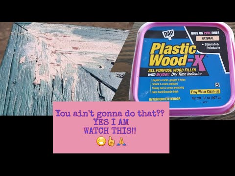 DAP PLASTIC WOOD-X - All purpose wood filler - Watch me repair my deck rail - QUICKLY!