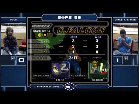 S@PS 53 Melee Singles - Hesh (Falco) vs SonofaShepherd (Falcon/Puff) - Losers Eighths
