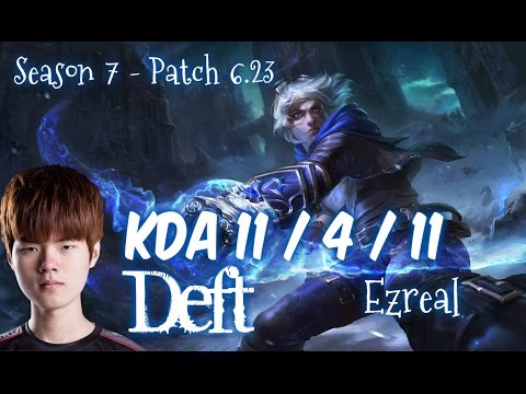 Deft EZREAL vs ASHE ADC - Patch 6.23 KR Ranked