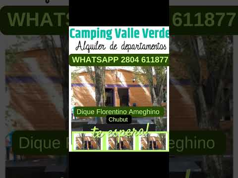 Camping Valle Verde Dique Florentino Ameghino Chubut argentina #vacaciones #camping #turismo