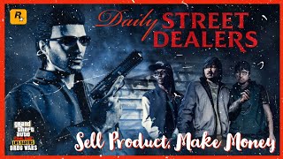 GTA: Online. • Daily Street Dealer locations. • 29 February, 2024. • Sell product, make money. • 🌴🧪💊
