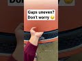 How to fine tune uneven gaps in the hood panel ?