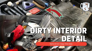 Daily Driven DIRTY Interior Detail | Jeep Cherokee