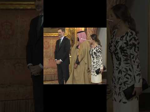 🫤This Prince not looking at Me😢 king Felipe and Queen Letizia meet saudi crown prince#king#queen