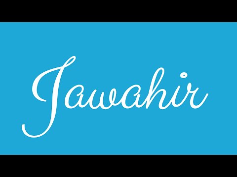 Learn how to Sign the Name Jawahir Stylishly in Cursive Writing