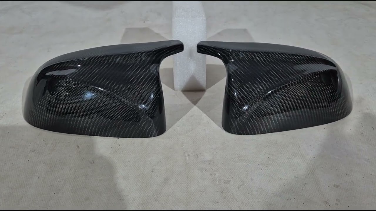 Накладки на зеркала M V1 (2 шт, Карбон) Video 2