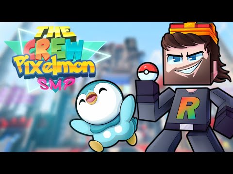 So Many People! - The Crew Pixelmon SMP Episode 1 (Minecraft Pokemon Mod!)