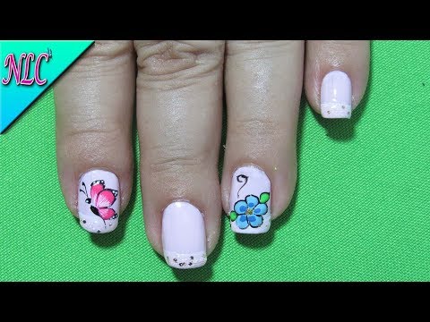 DECORACION DE UÑAS MARIPOSAS Y FLORES – BUTTERFLY & FLOWERS NAIL ART -NLC