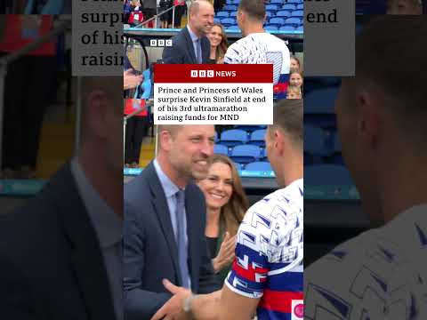 Prince and Princess of Wales surprise Kevin Sinfield. #KevinSinfield #RugbyLeague #Royals #BBCNews