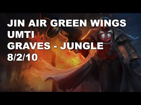 Jin Air Green Wings UmTi Jungle Graves vs Kindred - KR Challenger Patch 10.9