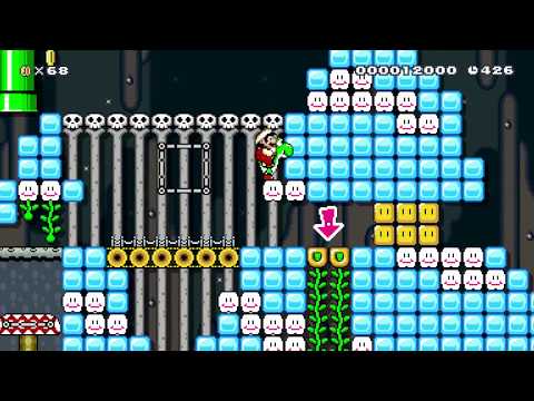 Crystal Caverns 3-3 ⚡️ by Phoenix ⚡️ SUPER MARIO MAKER Raw GAMEPLAY