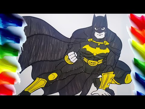 Drawing, Painting, Coloring Batman the Dark Knight | Colorbook | Pencil paint