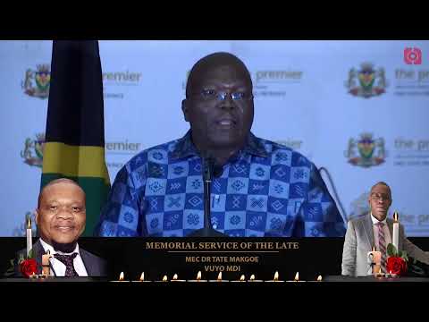 Memorial Service of the late MEC Dr Tate Makgoe and Vuyo Mdi