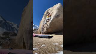 Video thumbnail of Buttermilk Stem, V4 (sit). Buttermilk Country