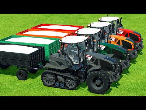 TRANSPORT SNOW WITH COLORED CLAAS TRACTORS - Farming Simulator 22