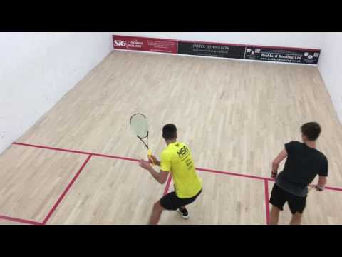 Emyr and George at Hyde, Last Game only, No glass back so a poor view.