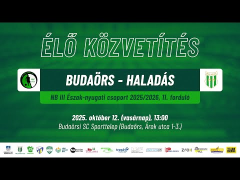 Budaörs - Haladás | ÉLŐ közvetítés