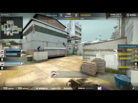 SNAX CLUTCH pistol round! with 3K | Virtus.pro vs GODSENT (ESL Pro League Season 4)