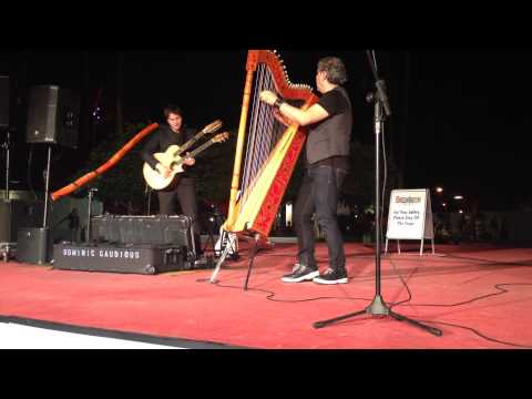 Victor Espinola (YANNI) on Harp and Dominic Gaudious on Didgeridoo and Guitar at Disney