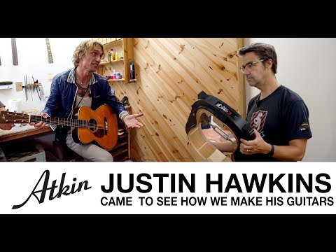 JUSTIN HAWKINS  CAME TO SEE HOW WE MAKE HIS GUITARS