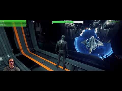 Star Citizen Saber Raven lands in a Starfar