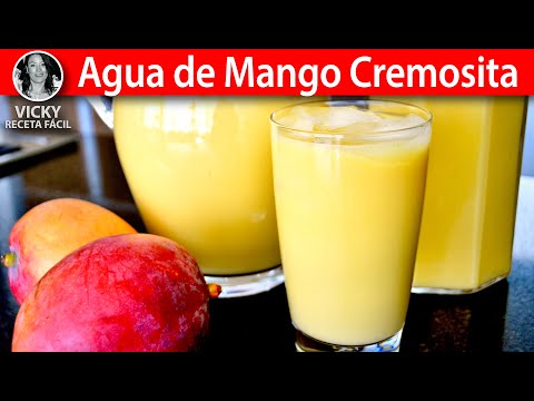 Agua de Mango Cremosita | #VickyRecetaFacil Video