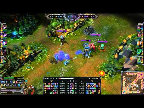 SKT T1 Faker playing Twisted fate mid vs lulu