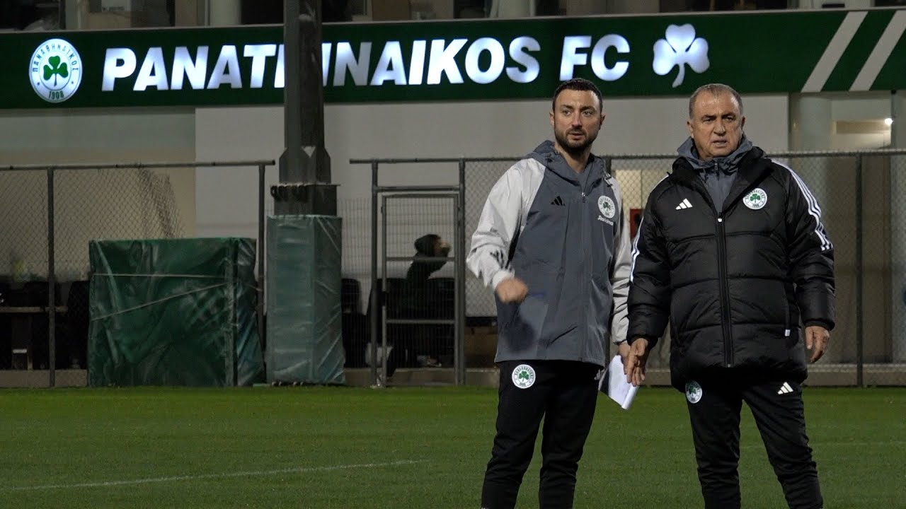Fatih Terim’s first training session | pao.gr