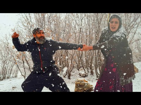 “Footprints in the Snow: Abed's Escape Roghayeh's Unfinished Re”❄️🥺