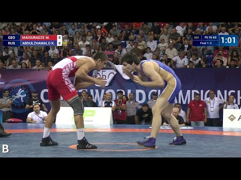 GOLD FS - 76 kg: M. MAISURADZE (GEO) df. K. ABDULZHAMALO (RUS), 0-0