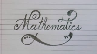 How to write "Mathematics" in Stylish Handwriting step by step with 8B pencil