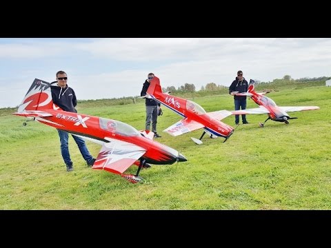 3 X 3D RC AEROS - EXTREME FLIGHT MXS 104" + HANGAR 9 EXTRA 300X - DEANO/PAUL/SONNY - 2017