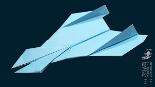 BEST PAPER AIRPLANE - How to make a paper airplane that flies fast and far | X-men Plane