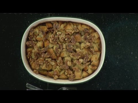 Mass Appeal Banana walnut french toast bread pudding