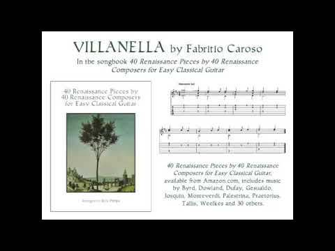 VILLANELLA by Fabritio Caroso (Easy Classical Guitar)