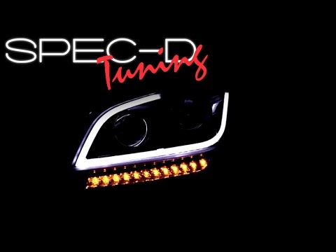 SPECDTUNING DEMO VIDEO: 2010-2011 KIA SOUL LED BAR PROJECTOR HEADLIGHTS