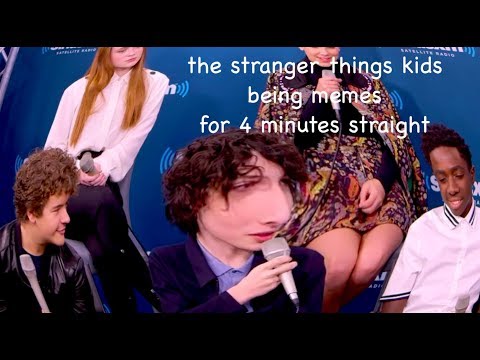 the stranger things kids being memes for 4 minutes straight