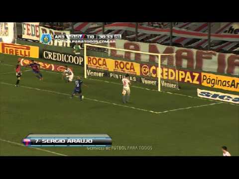 Gol de Araujo. Arsenal 0 - Tigre 1. Fecha 12. Torneo Final 2014. FPT